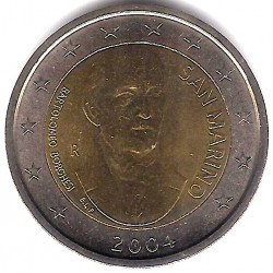 San Marino. 2004. 2 Euro (SC) Bartolomeo Borghesi. SIN CARTERA