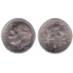 (195a) Estados Unidos de América. 1999(P). 1 Dime (EBC+)