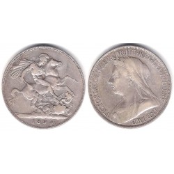 (783) Gran Bretaña. 1893. 1 Crown (MBC) (Plata)