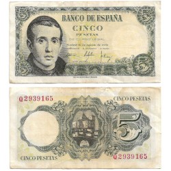 Estado Español. 1951. 5 Pesetas (MBC) Serie Q