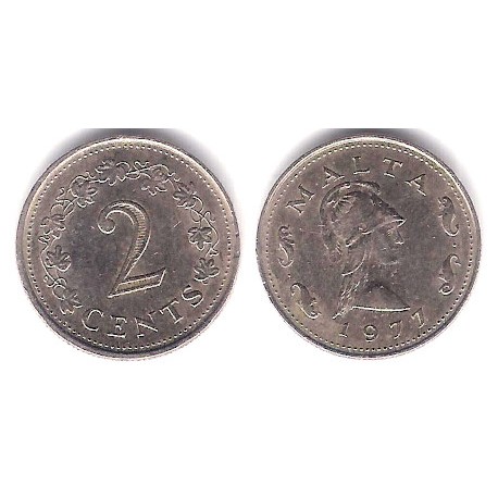 (9) Malta. 1977. 2 Cents (MBC+)