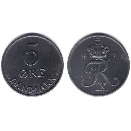 (843.2) Dinamarca. 1959. 5 Ore (EBC)