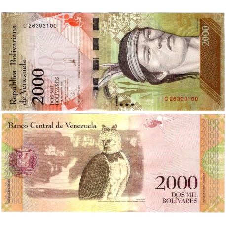 (96b) Venezuela. 2016. 2000 Bolivares (SC)