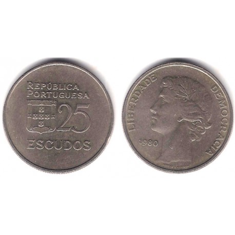 (607a) Portugal. 1980. 25 Escudos (MBC)