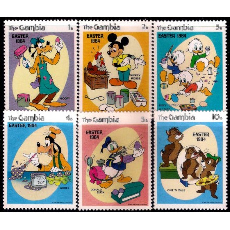 Gambia. 1984. Serie Completa (Nuevo) Disney. Pascua