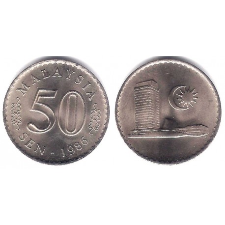 (5.3) Malasia. 1986. 50 Sen (SC)