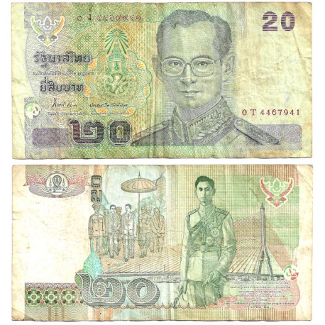 (109) Tailandia. 2009. 20 Baht (BC-)