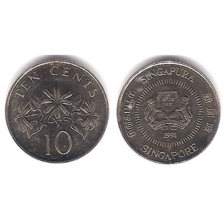 (51a) Singapur. 1991. 10 Cents (SC)