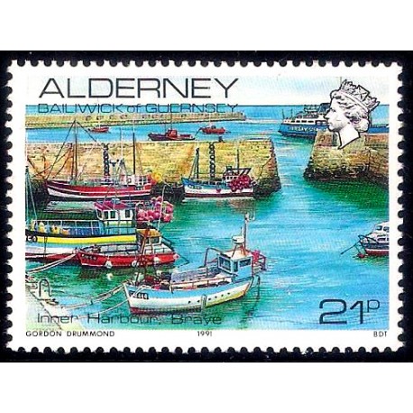 Alderney. 1991. 21 Penny (Nuevo) Inner Harbour, Braye