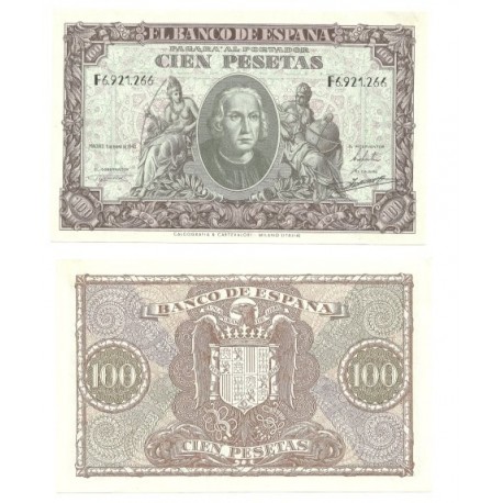 [1940] Billete de 100 Pesetas (SC). Serie F.