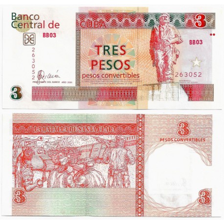 (FX47) Cuba. 2006. 3 Pesos (SC)