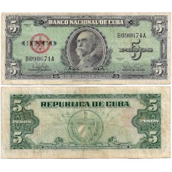 (92a) Cuba. 1960. 5 Pesos (MBC)