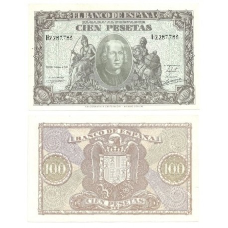 [1940] Billete de 100 Pesetas (SC). Serie H.