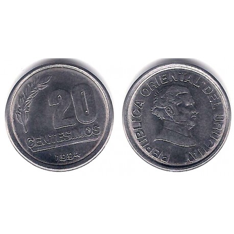 (105) Uruguay. 1994. 20 Centesimos (SC) Defecto de acuñación