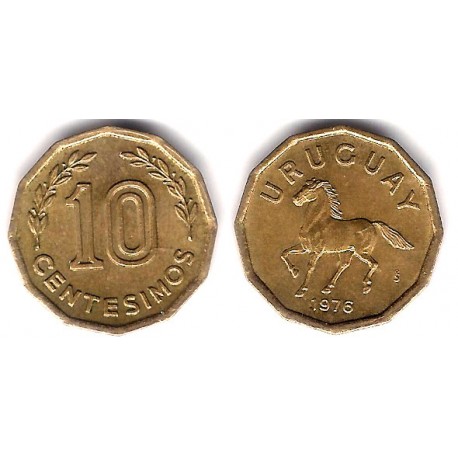 (66) Uruguay. 1976. 10 Centesimos (MBC+)