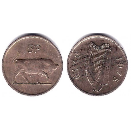 (22) Irlanda. 1975. 5 Pence (MBC)