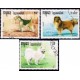 Camboya. 1990. Serie de 3 Valores (Usado) Fauna. Perros Domésticos