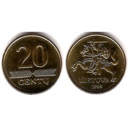 (107) Lituania. 1999. 20 Centu (SC)