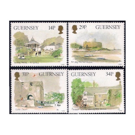 Guernsey. 1986. Serie Completa (Nuevo) Centenario de Museos