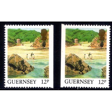 Guernsey. 1989. 12 Penny + 12 Penny (Nuevo) Petit Bof. Dentado Inverso