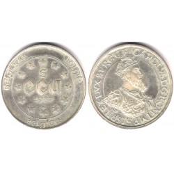 (166) Bélgica. 1987. 5 Ecu (SC) (Plata)