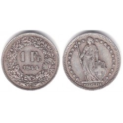 (24) Suiza. 1944(B). 1 Franc (MBC) (Plata)