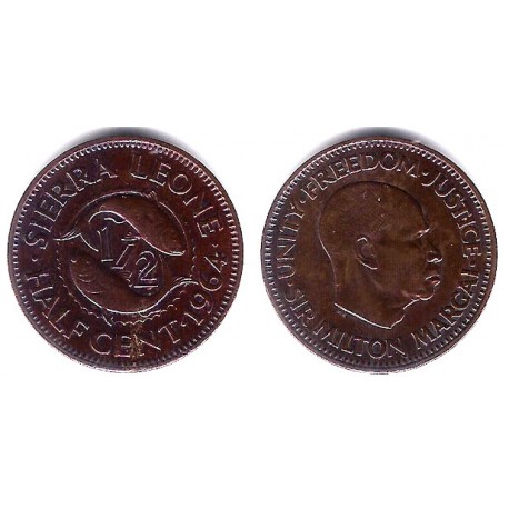 (16) Sierra Leona. 1964. ½ Cent (MBC+)