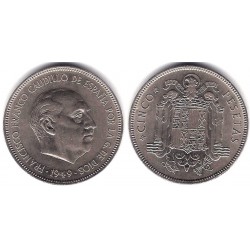 Estado Español. 1949*(19-49). 5 Pesetas (EBC)