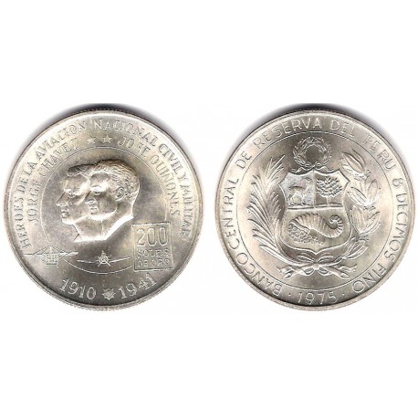 (262) Perú. 1975. 200 Soles (SC) (Plata)