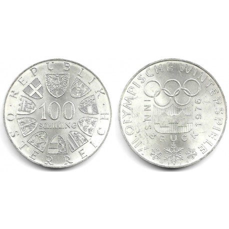 (2926) Austria. 1974. 100 Schilling (SC) (Plata)