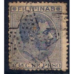 Filipinas Colonial. 1880-1883. 2 4/8 Centavos de Peso (Usado)