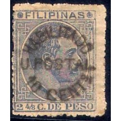 Filipinas Colonial. 1880-1883. 2 4/8 Centavos de Peso (Usado)