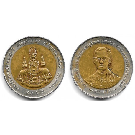 (Y328.1) Tailandia. 1996. 10 Baht (BC+)