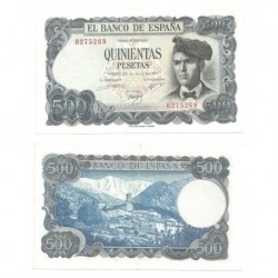 [1971] Billete de 500 Pesetas (EBC). Sin Serie.