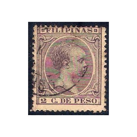 Filipinas Colonial. 1890. 2 Centavos de Peso (Usado)