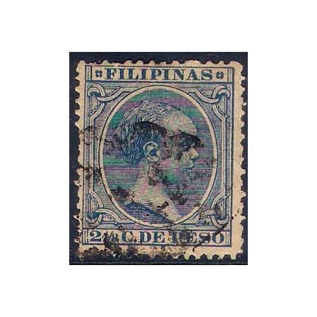 Filipinas Colonial. 1890. 2 4/8 Centavos de Peso (Usado)