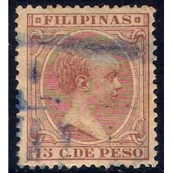 Filipinas Colonial. 1891-1893. 15 Centavos de Peso (Usado)