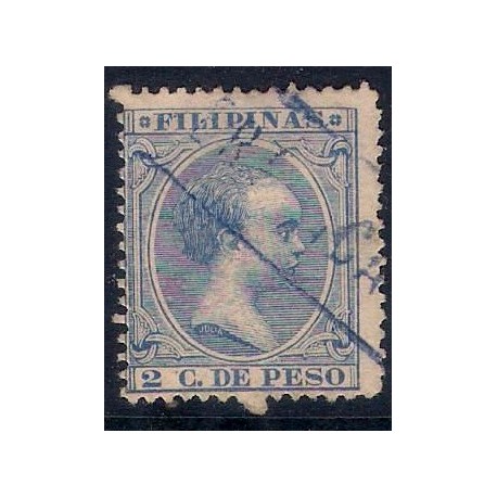 Filipinas Colonial. 1896-1897. 2 Centavos de Peso (Usado)