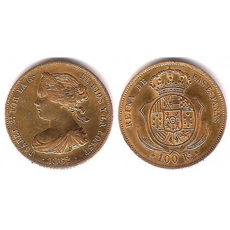 Isabel II. 1862. 100 Reales (EBC) (Oro) Ceca de Madrid