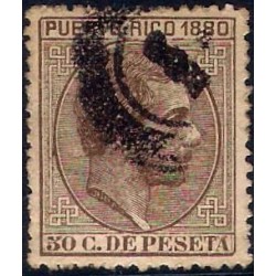 Puerto Rico Colonial. 1880. 50 C. de Peseta (Usado)