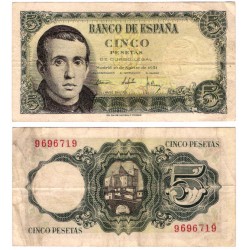 Estado Español. 1951. 5 Pesetas (MBC/MBC-) Sin Serie