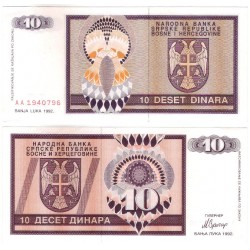 (133) Bosnia-Hercegovina. 1992. 10 Dinara (SC)