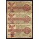 España (II República). 1937. Lote de 3 Billetes de 1 Peseta (BC) Serie A y B