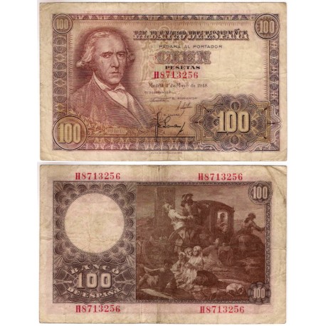 Estado Español. 1948. 100 Pesetas (MBC-) Serie H