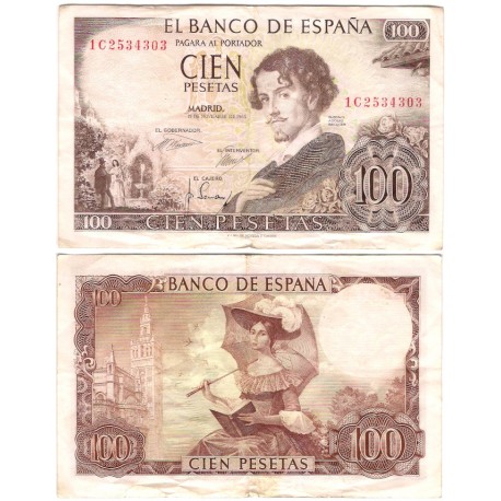 Estado Español. 1965. 100 Pesetas (MBC-/MBC) Serie 1C