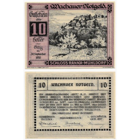 Wachauer (Baja Austria). 1920. 10 Heller (SC)