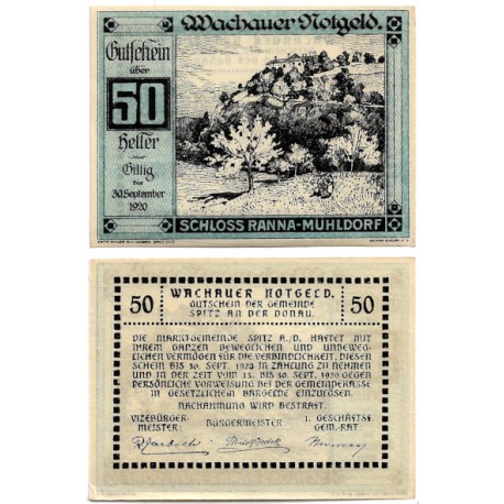 Wachauer (Baja Austria). 1920. 50 Heller (SC)