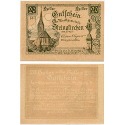 Steinakirchen am Forst (Baja Austria). 1922. 20 Heller (SC)