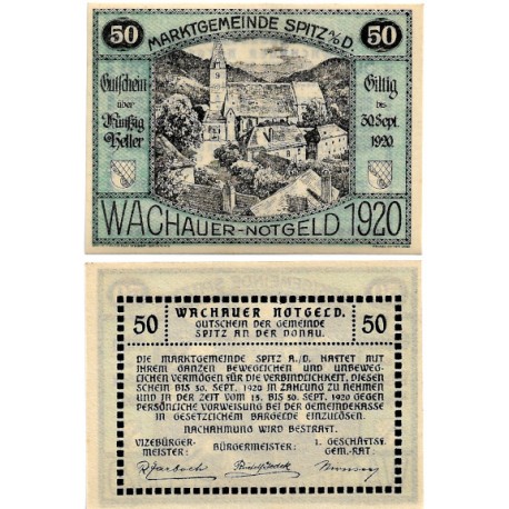 Wachauer (Baja Austria). 1920. 50 Heller (SC)