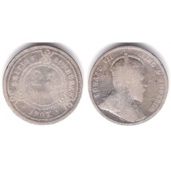 (12) Honduras Británica. 1907. 25 Cents (BC/BC-) (Plata)